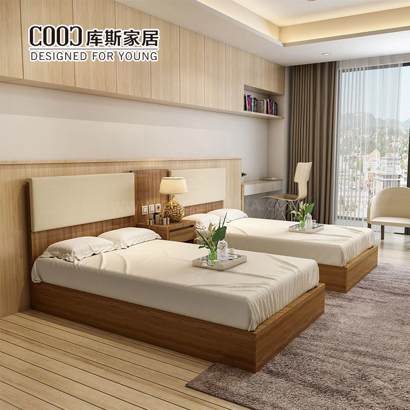 Foshan un arrêt 5 étoiles moderne Appartement Chambre deux simple Chambre d'hôtel ensemble de meubles