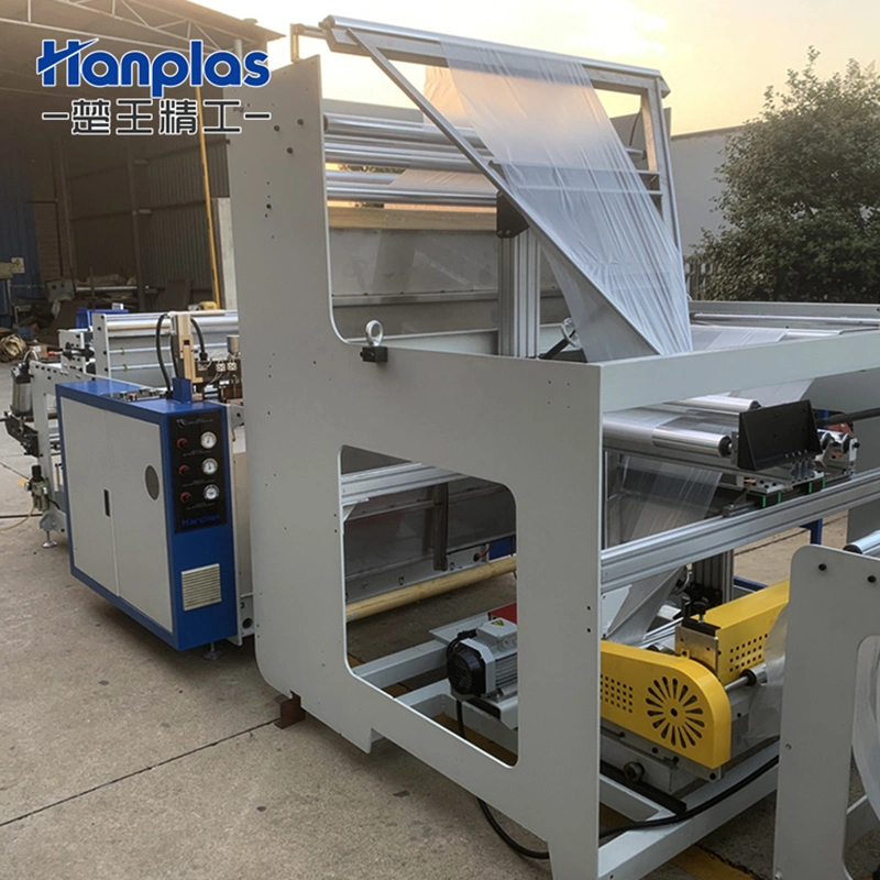 HP-Re Hanplas High Speed Fully Automatic PE V-Fold Bottom Sealing Rolling Garbage Plastic Table Sheet Bags Making Machine