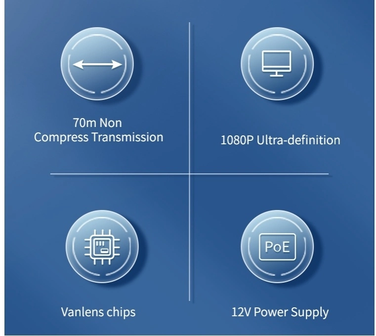 Industrial Quality Support HD 4K Transmitting 70m Receivers Audio and R232 IR Control