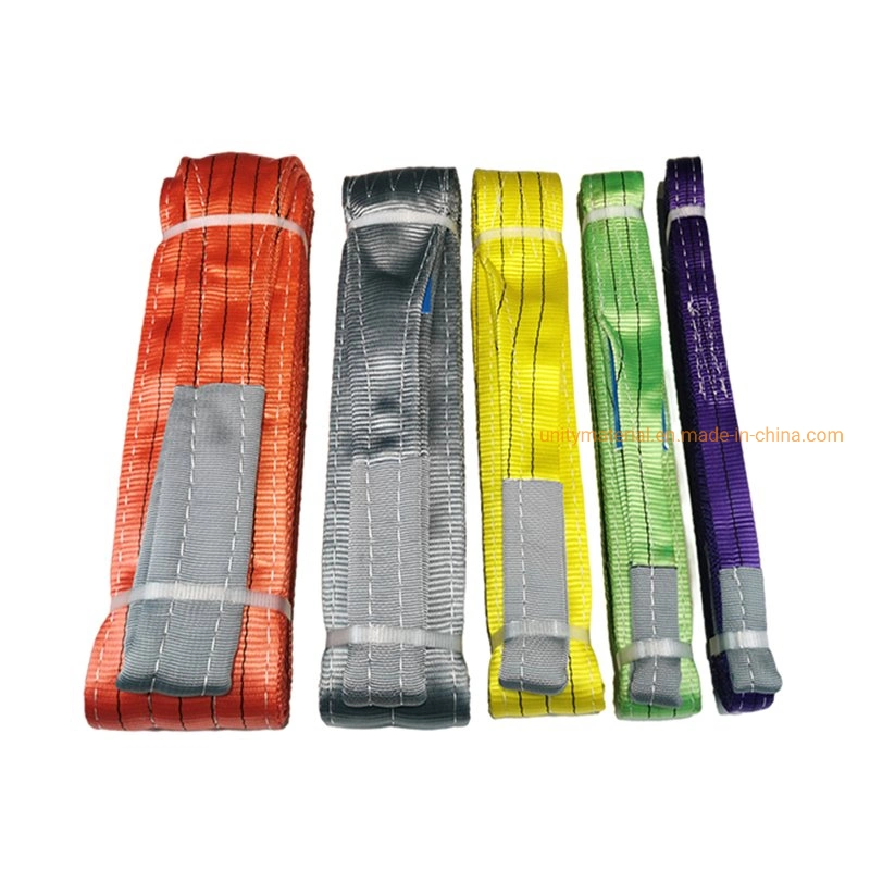 2t 3m Emergency 1, 000 Kg 2t 10 Ton Single Ply Safety Factor 7: 1 Flat Polyester Textiles Soft Sling of Webbing Sling Color Code Heavy Lifing Double Eyes Belts