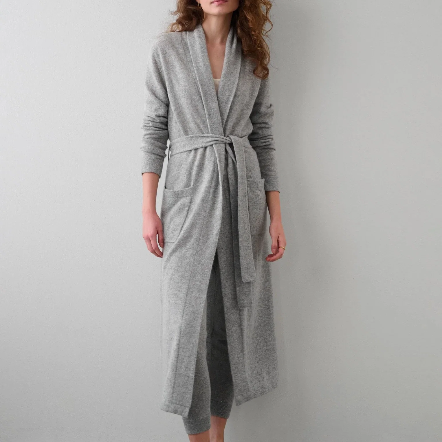 100% Cashmere Knitted Ladies Fashion Dresses Night Robe Gown Apparel