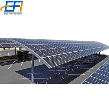 Cochera fácil Cargador Solar Panel Solar Carport Soporte techo coche solar