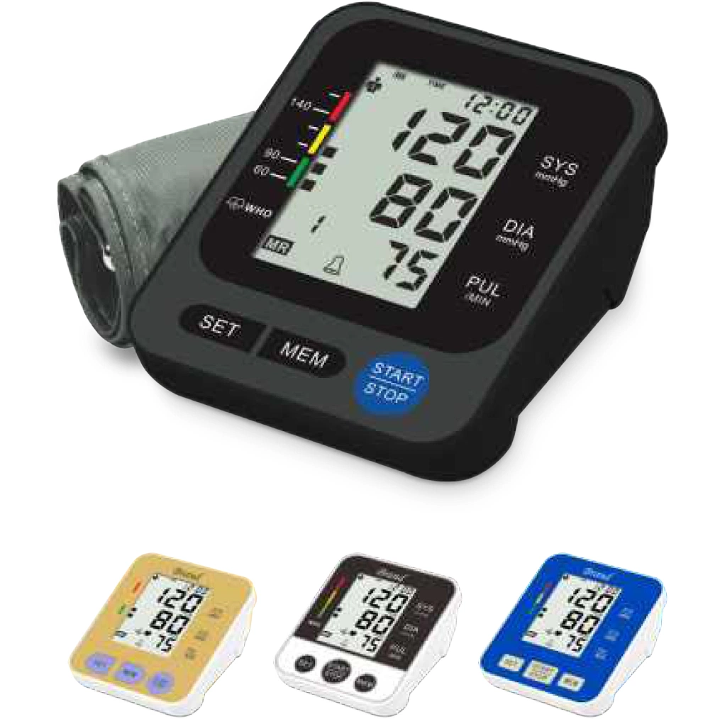 Medizinische Geräte Vollautomatischer Arm Blutdruck-Monitor Digital Bp Digitales Sphygmomanometer