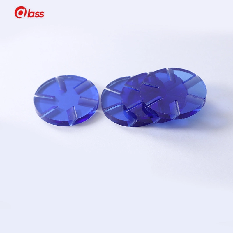 65 Slices 10mm Thick Blue Glass Mesh Smoking Pipe Accessories