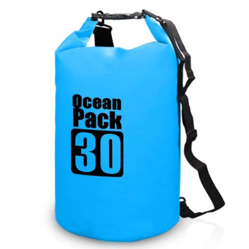 Sac étanche en PVC 500d de 5L, 10L, 15L et 20L de la marque Outdoor Wholesale pour la natation, les voyages et les sports.