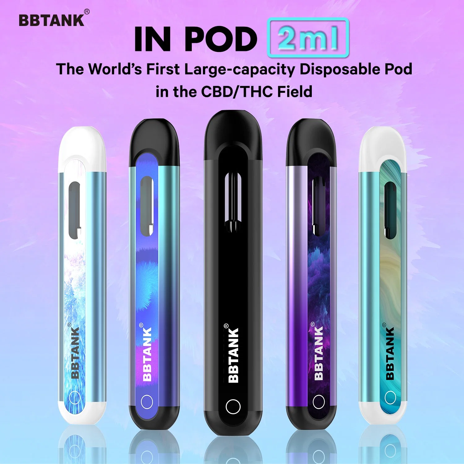 Bbtank in Pod 2ml Disposable Vape Customized Vape Pen Adding Free Logo Оптовая продажа I Vape HHC Empty Vape Pen