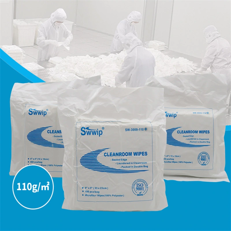 Multi Purpose Lint Free Electronic Cleaning Polyester Wiper Cleanroom Wiper 100% Polyester Class 100