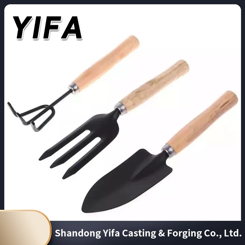 Spade Fork Shovel Rake Harrow Set Home Mini Gardening Tools Potted Landscape Plants Maintenance Suit Wood Handle Agricultural Machinery