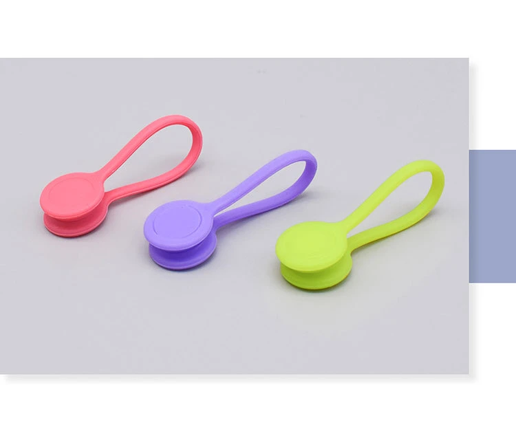 Magnetic Silicone Earphone Cord Winder Wire Cable Organizer Holder Magnet Winder Cables Storage Clips