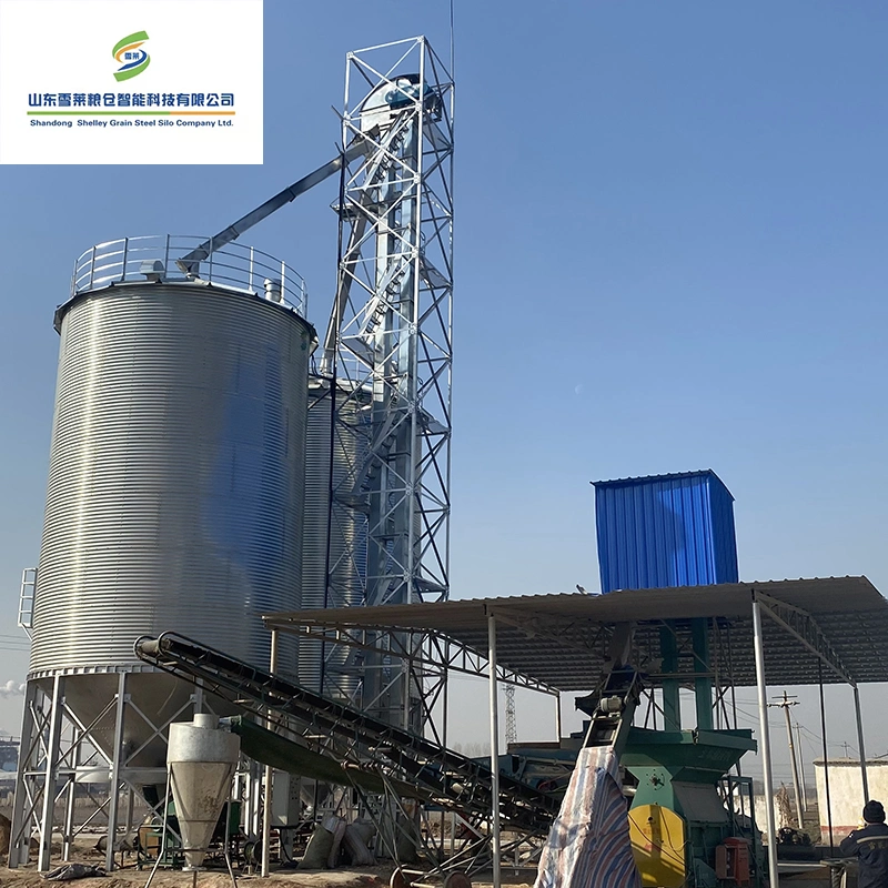 Galvanized Steel Hopper Bottom Grain Silo Applied for Grain Farm Poultry Farm Silos