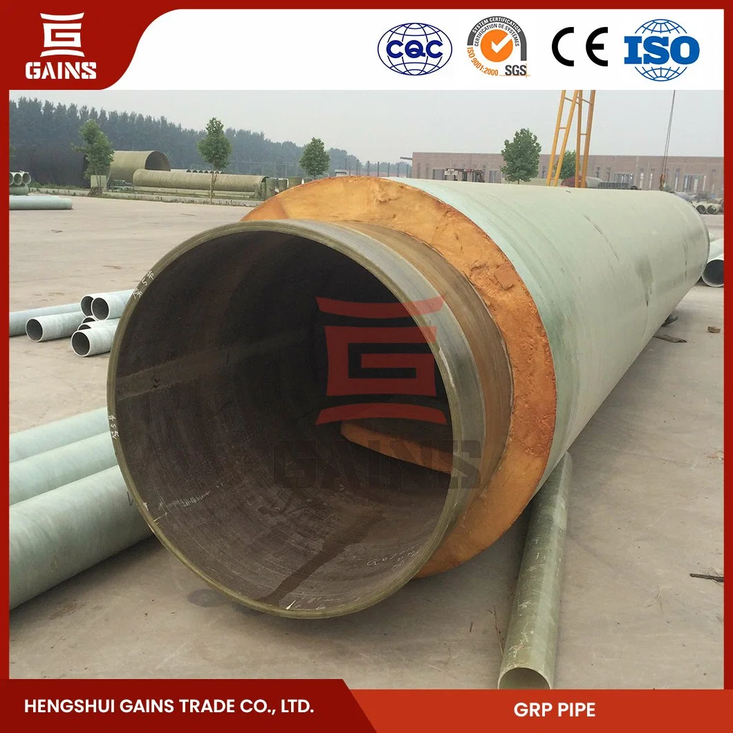 Las ganancias de aislamiento de fibra de vidrio fabricantes de tubo de tuberías GRP China FRP/Chimenea Chimenea