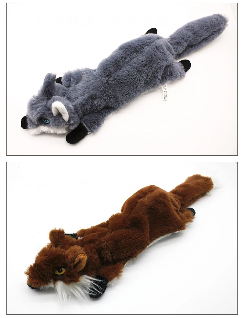 Chewy Animal Shape Stuffing Free Plush Pet Toy