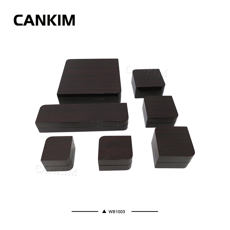 Cankim Mini Wooden Jewelry Box Wooden Jewelry Boxes Wooden Jewelry Box for Ring/Gift Storage