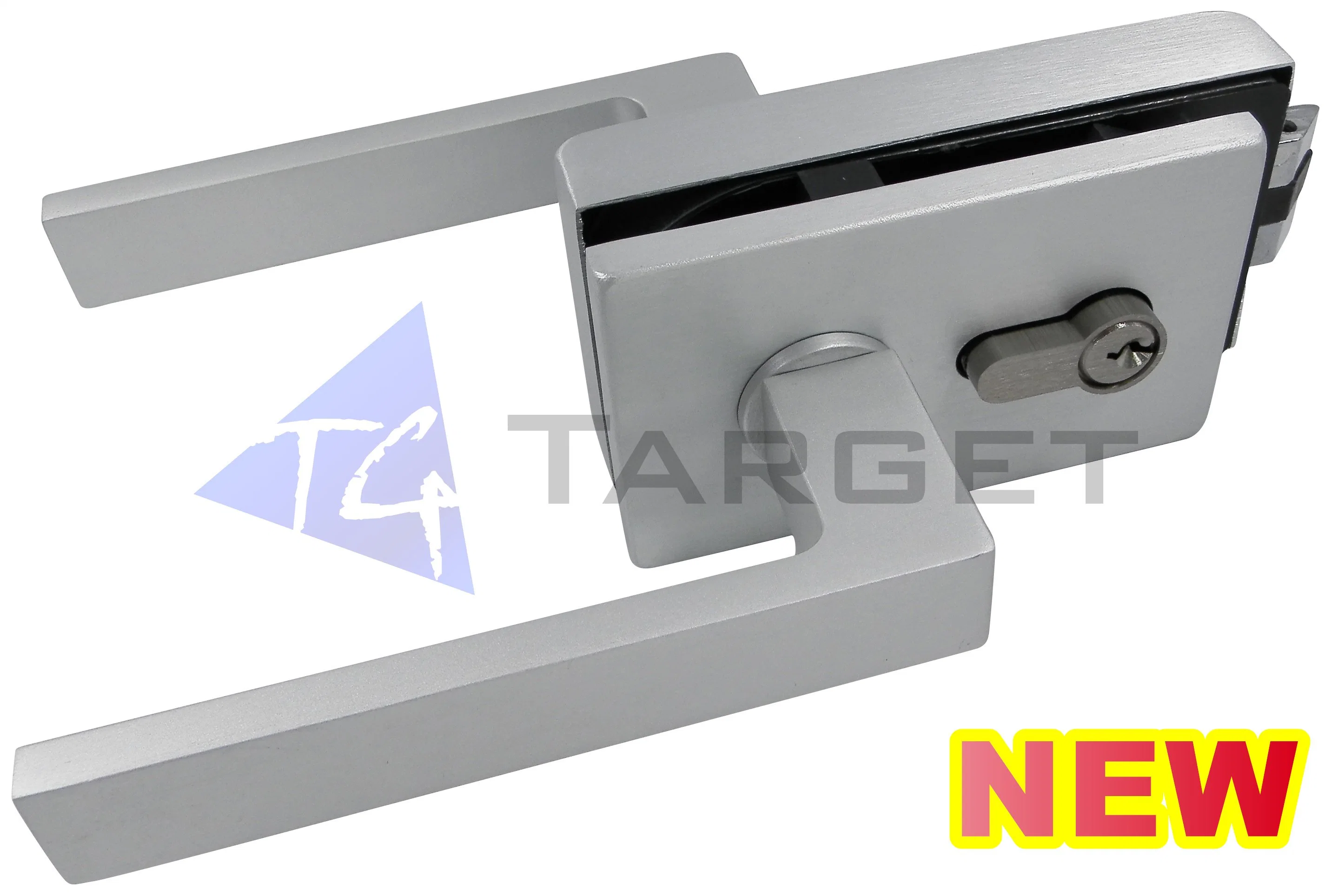 Hot Sale Glass Door Handle Lock with Aluminium Cover (LHL-051)