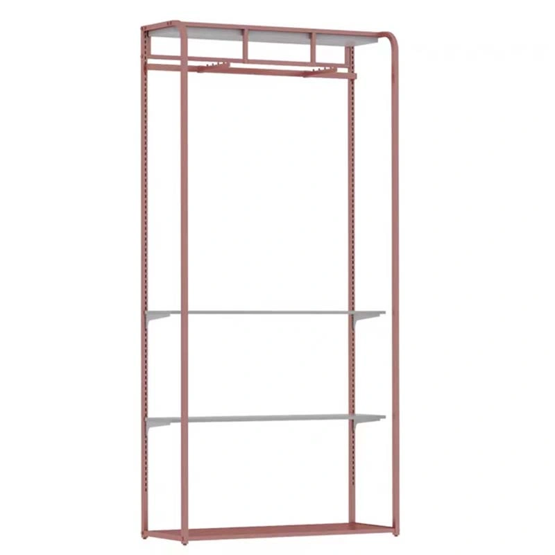 Floor-to-Ceiling Metal Display Stand for Clothing Store