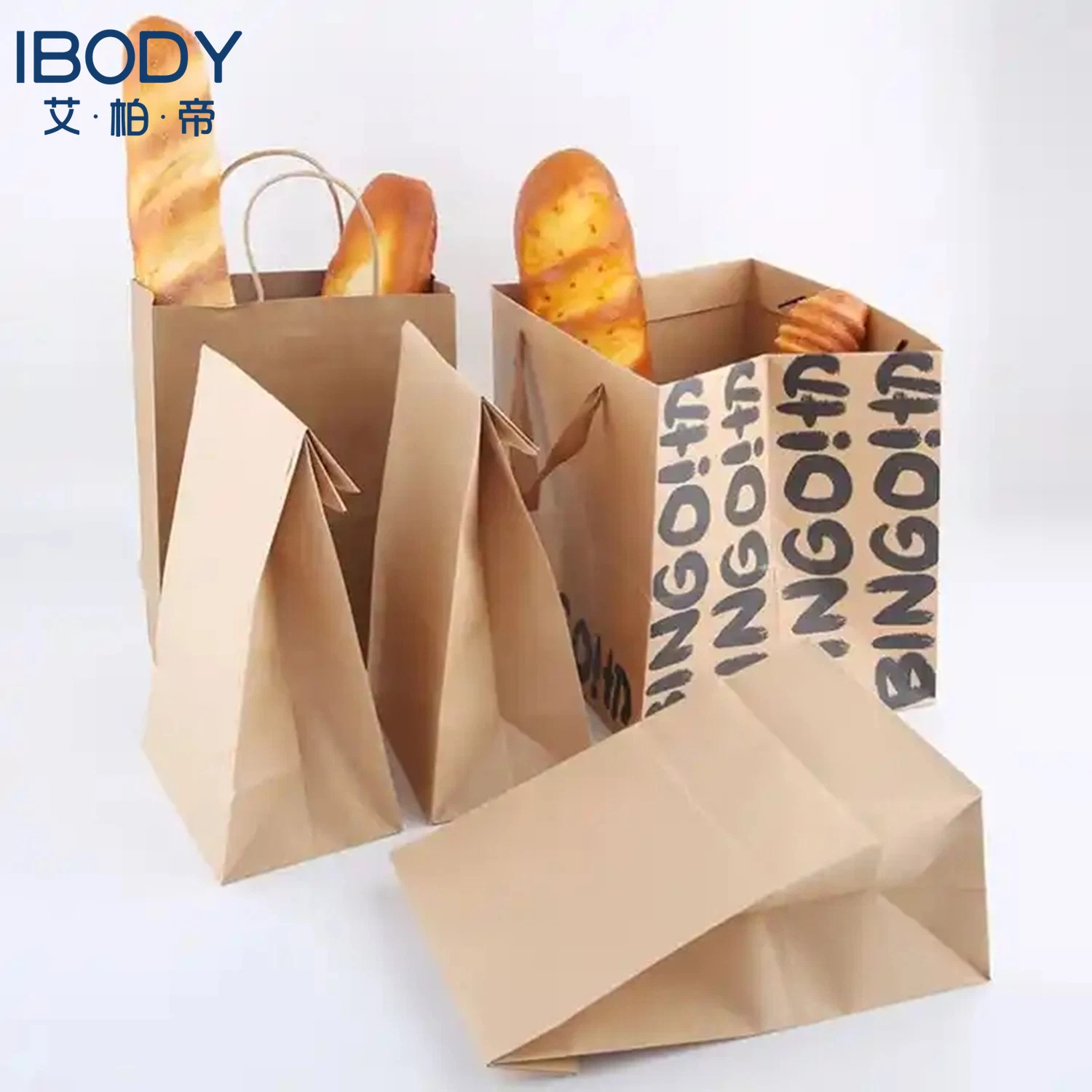 Custom Eco-Friendly Brown Gift Shopping Takeaway Paper Kraft Packaging Bags with Your Own Logo Bolsas De Papel Kraft Bag