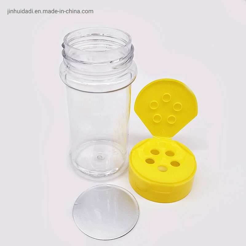 100ml Plastic Spice Salt Shaker Bottle and Pepper Bottle with Flip Top Cap Wholesale/Supplier Spice Jar 3.5oz