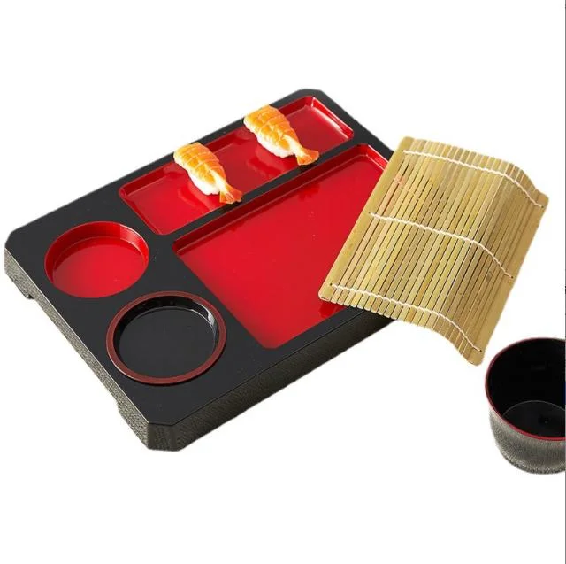 Black Seiro Soba Sushi Japonés tradicional plato de fideos soba fríos bandeja establecida