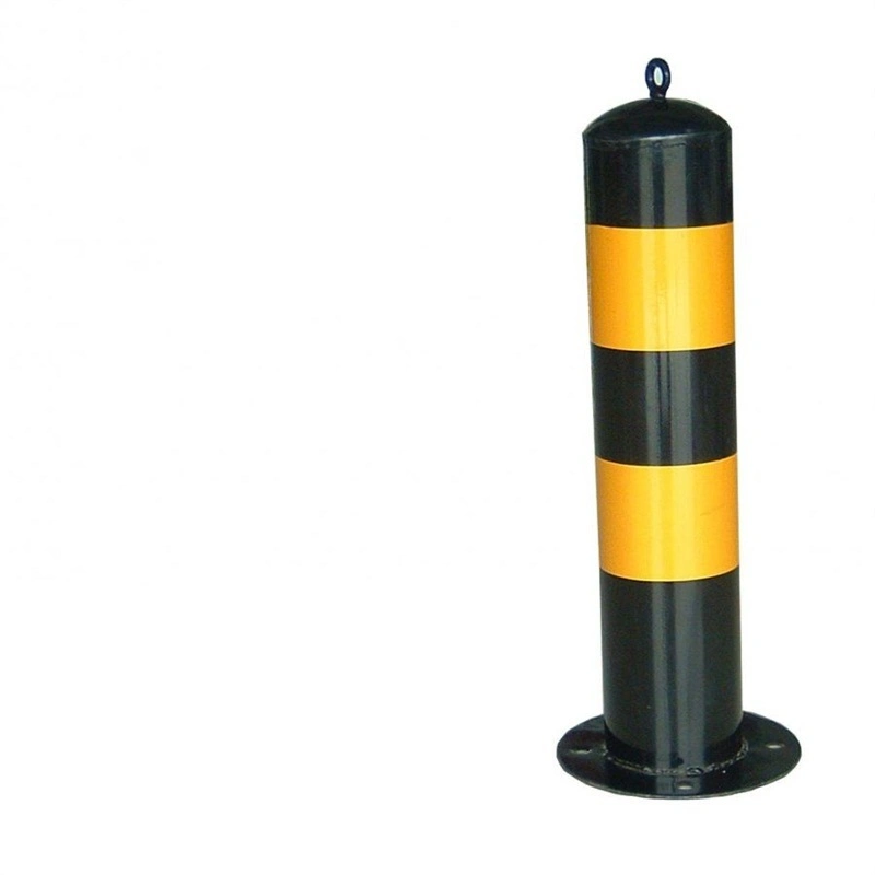 Le trafic de haute qualité en acier noir jaune de sécurité Avertissement Bollard bon vendre