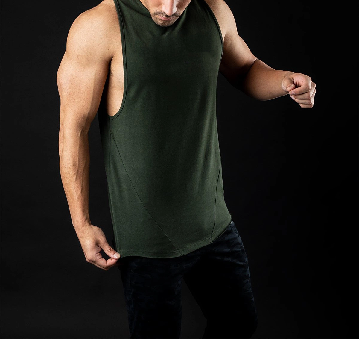 Mens Fashionable Bodybuilding Plain Color Tank Top