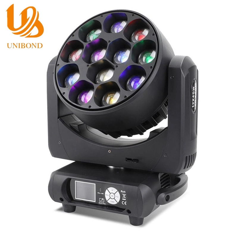 High quality/High cost performance  12X40W Pixel Zoom RGBW 4in1 LED Moving Wash Light