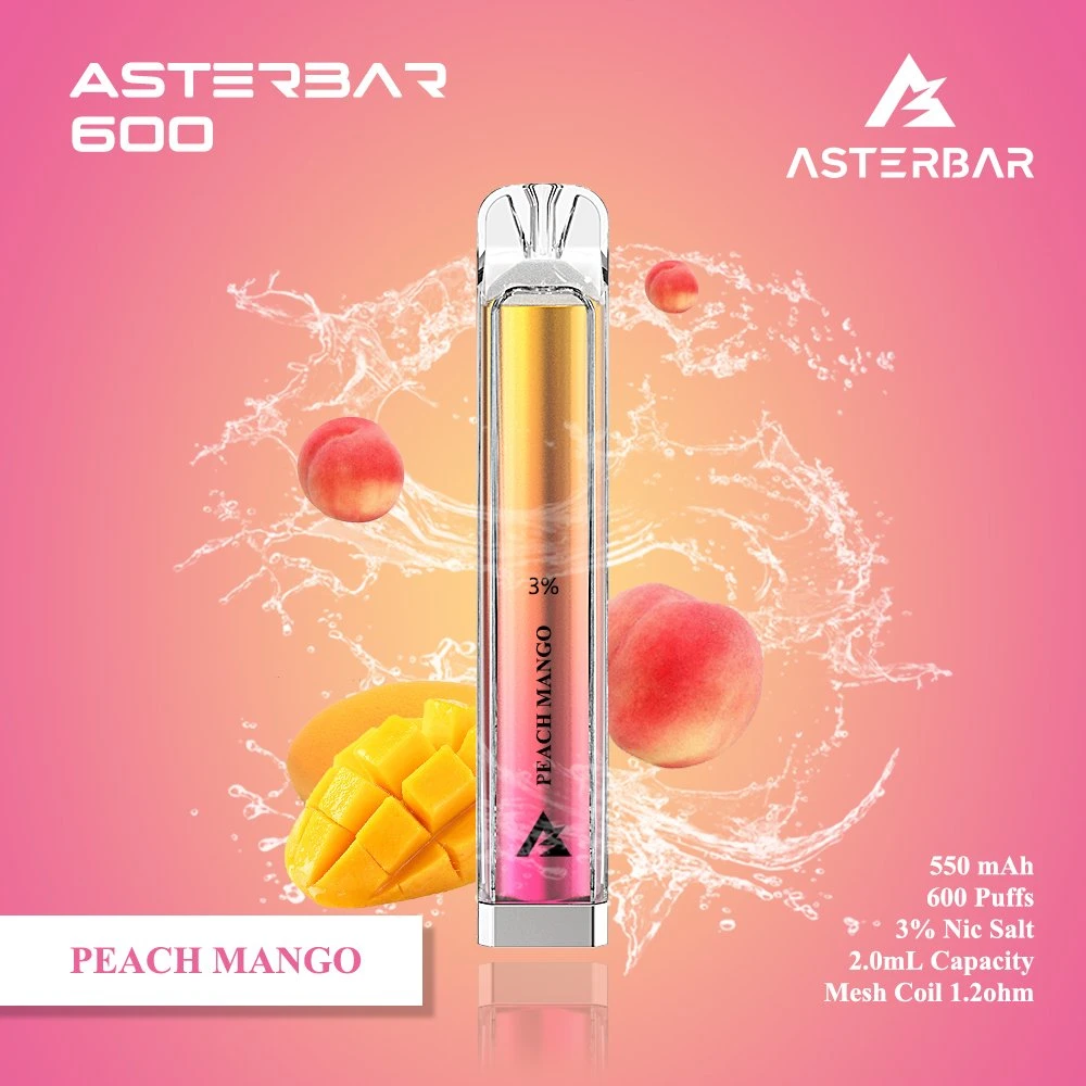 2022 Nueva llegada 2,0ml capacidad Asterbar 600 Duotone VAPE batería