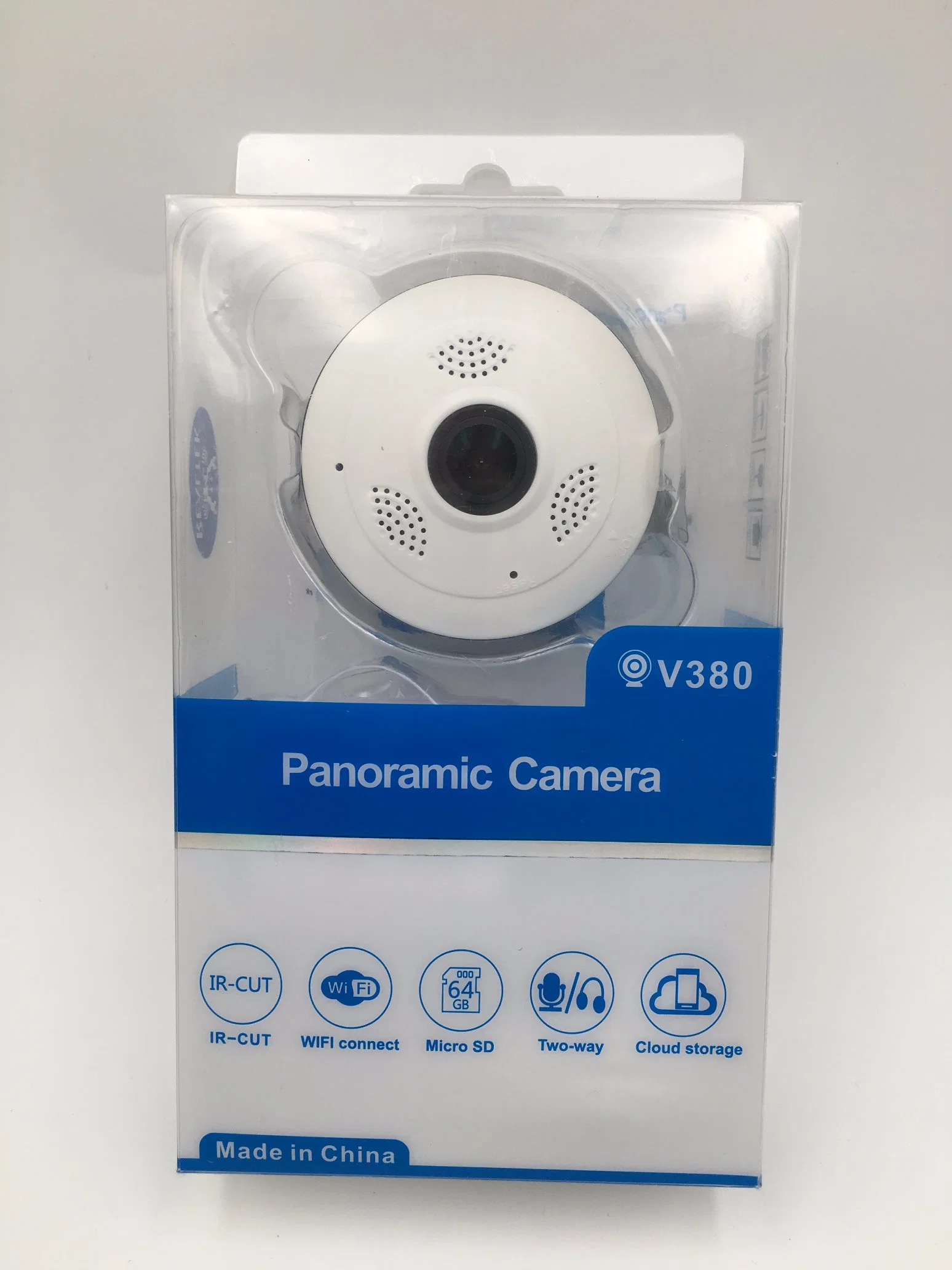 En el interior de 360 grados de visión nocturna por infrarrojos lente ojo de pez Vr 3D de gran angular de la cámara IP Hogar Inteligente cámara CCTV con ranura para tarjeta TF Móvil Soporte Remote 1.0/ 2.0/3.0MP