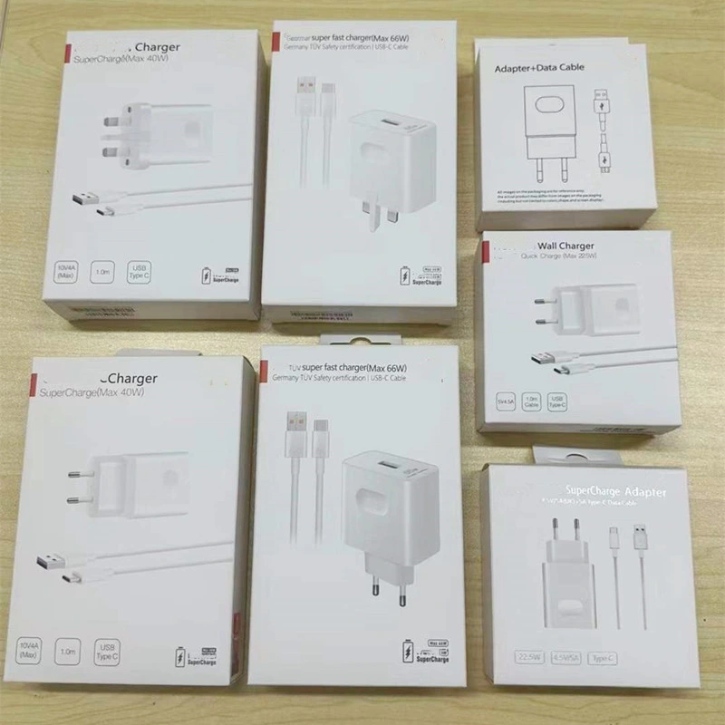 Para cable USB-C de cargador súper rápido Huawei Max 66W 6A Adaptador PD para teléfono móvil para honor enchufe UE Supercharges