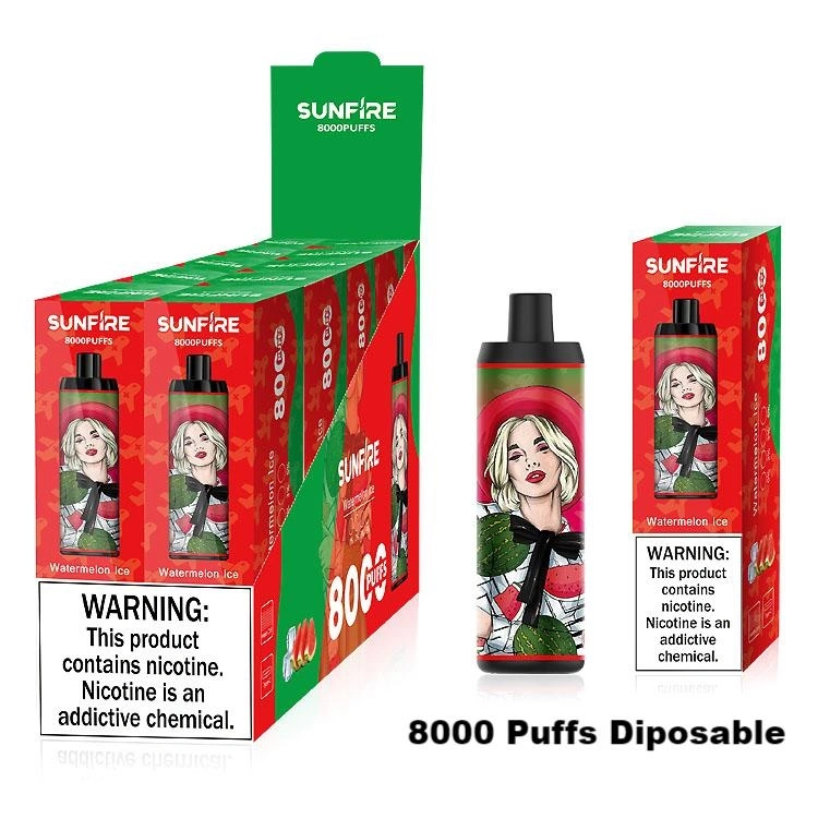 جديد شعبية 8000 Piffs Disposable Vape القلم والقلم والقلم الإلكترونية يمكن التخلص منها السجائر الكبيرة أطواق 18 مل سائل مملوء مصنع بالجملة لالرئة تدخين السجائر الإلكترونية