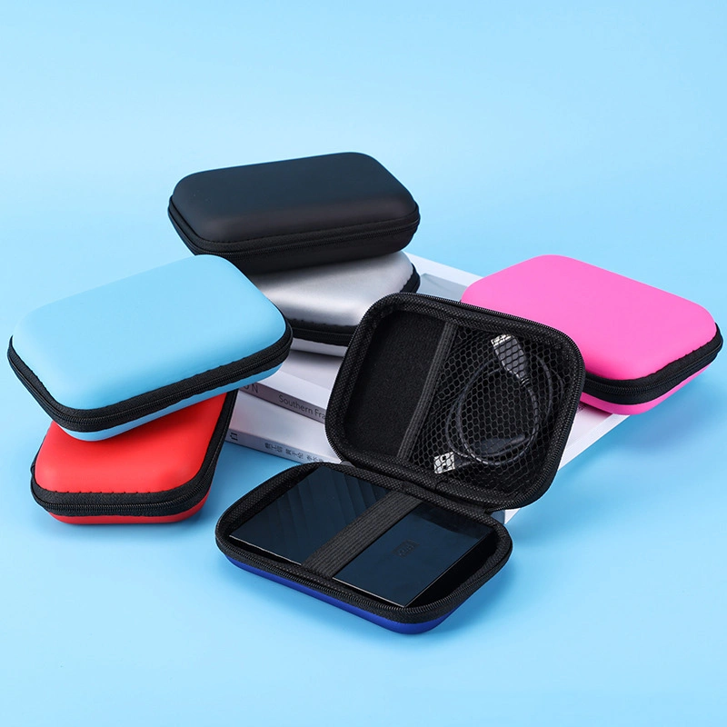 New Design Waterproof Hard Shell Storage EVA Case Mini Phone Data Cable Earphone Headphone Bankpower Carrying Case