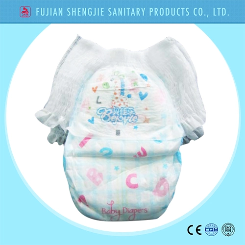 OEM Customized Pant Style Cotton Waistband Disposable Baby Diaper