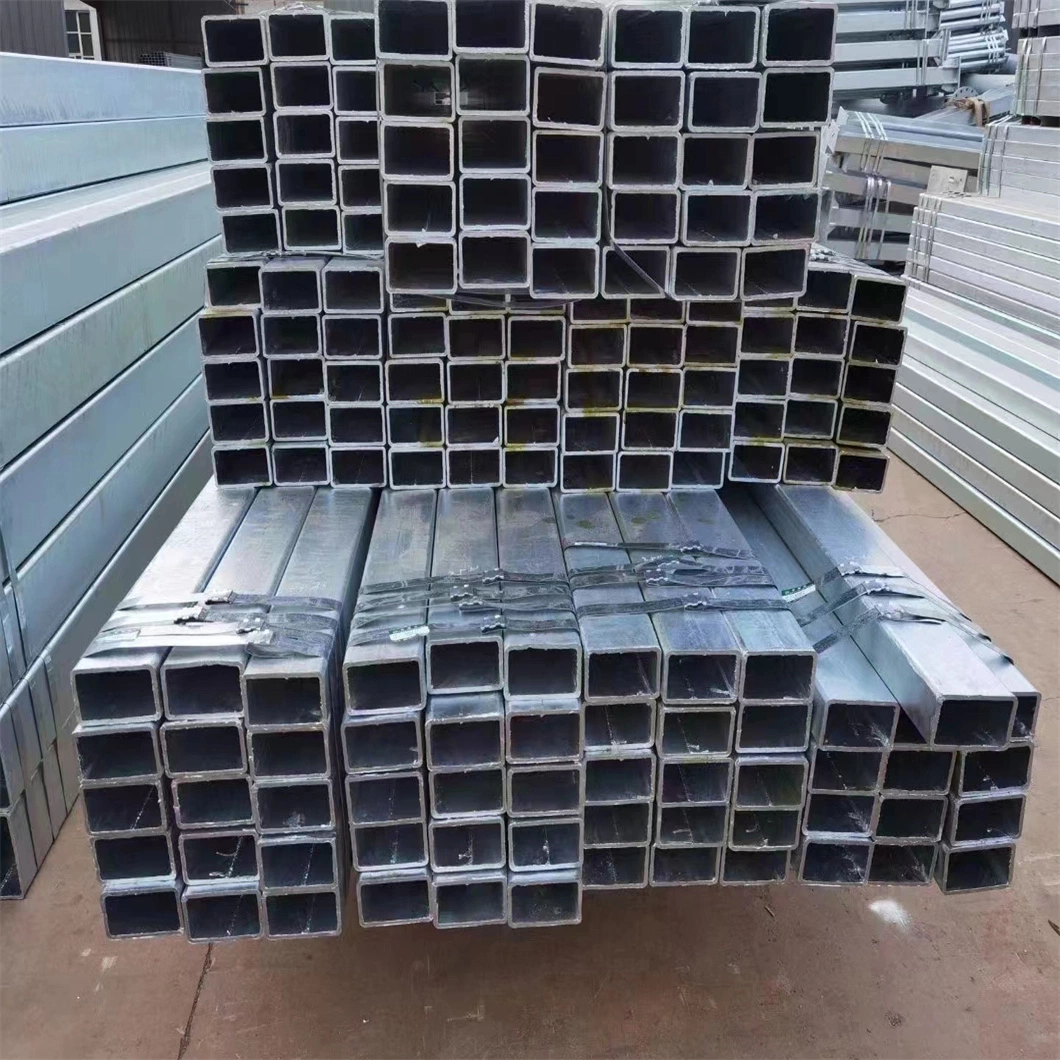 Hot Dipped Galvanized Steel ASTM A53 A500 Carbon Galvanized Steel Pipe Square Recetangular Tube ERW Pipe Corrosion Resistance Galvanized Steel