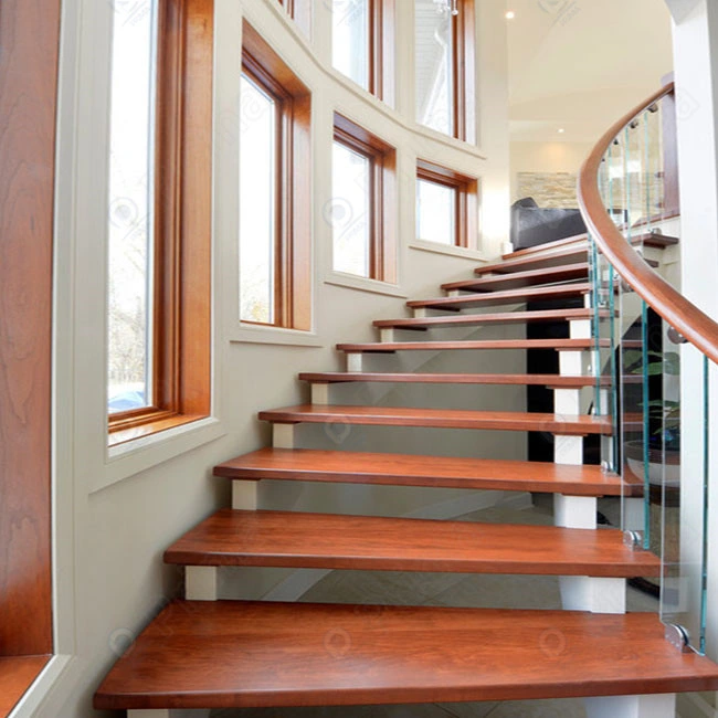 Brass Handrails for Curved Staircases Curved Staircase in Marble/Glass Trend Great Quality