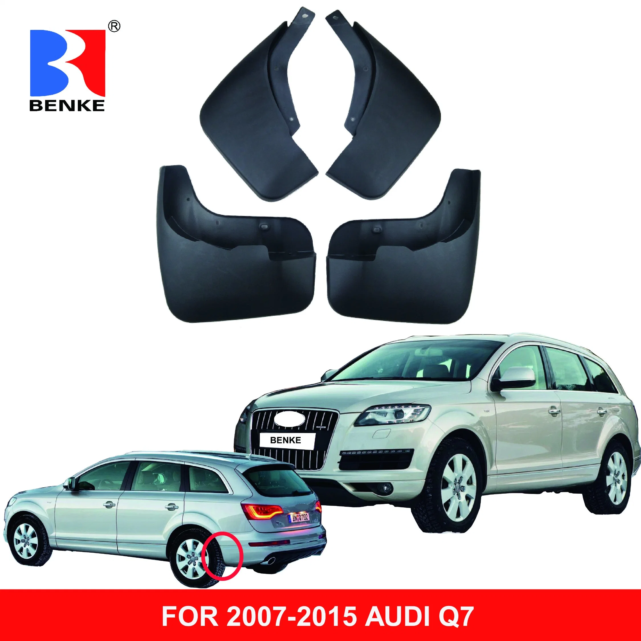 Injected PP Mudguard for Audi A3 A4 A6 A8 Q5 Q7 Q3 Car Mud Fender Flare Splash Guard Exterior Accessories 4X4