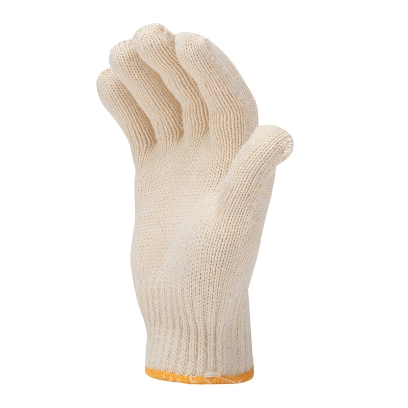 Algodón Blanco 10g Non-Slip punto grueso resistente al desgaste Protección de la pantalla de lámpara Guantes para el trabajo