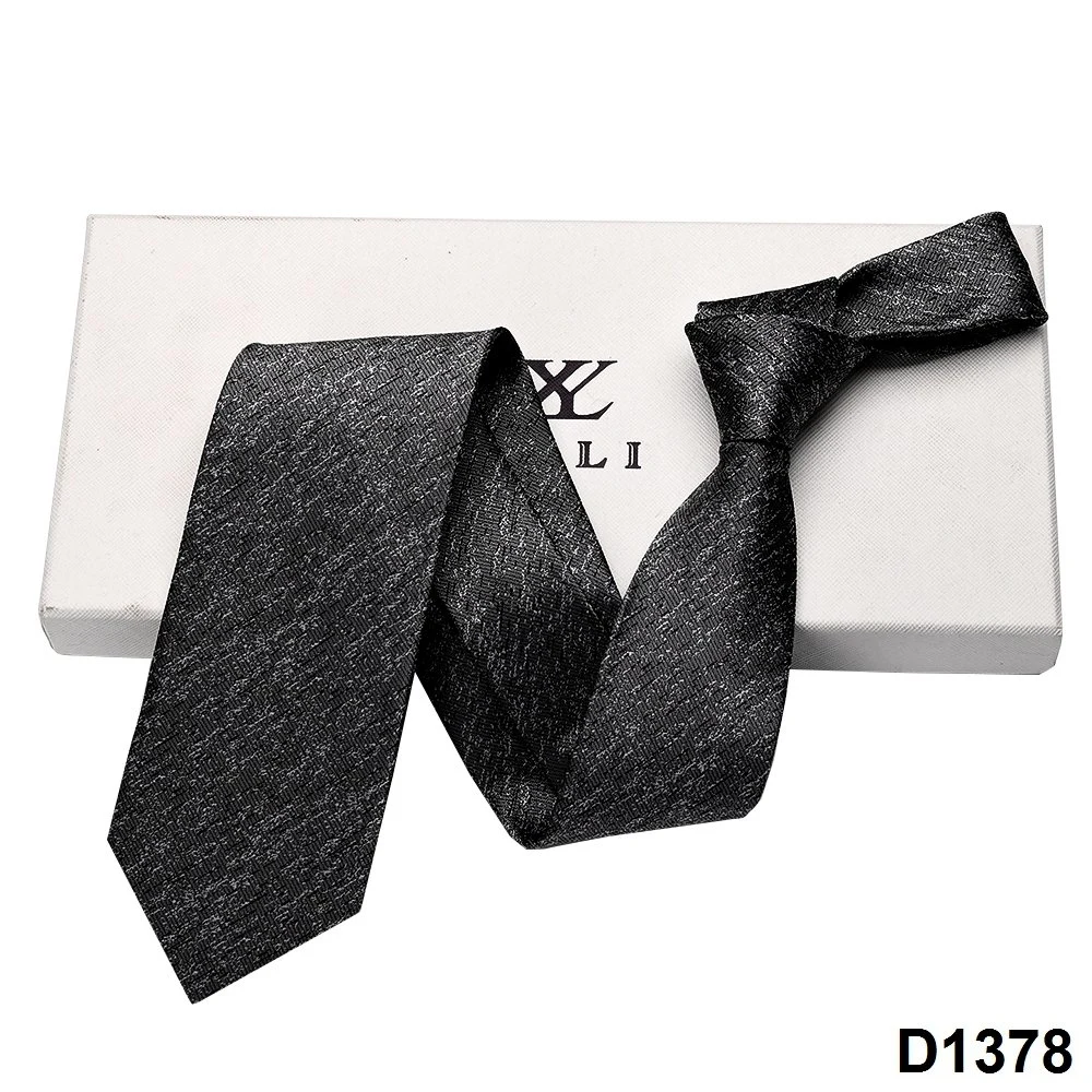 En Stock Black Grey Corbata para hombre