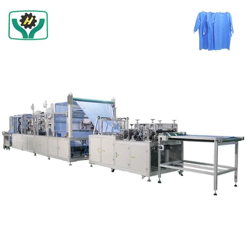 Automatic Nonwoven SMS Fabric Waterproof Medical Protective Hospital Surgical Gown Making Equipment