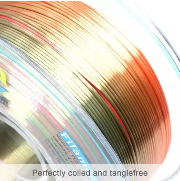 Wholesale/Supplier Rainbow Silk PLA Filaments 3D Printers Multi-Color Silk Filaments 3D Printing Plastic Rods Materials for Most 3D Fdm Printers 1.75mm 2.85mm Filaments