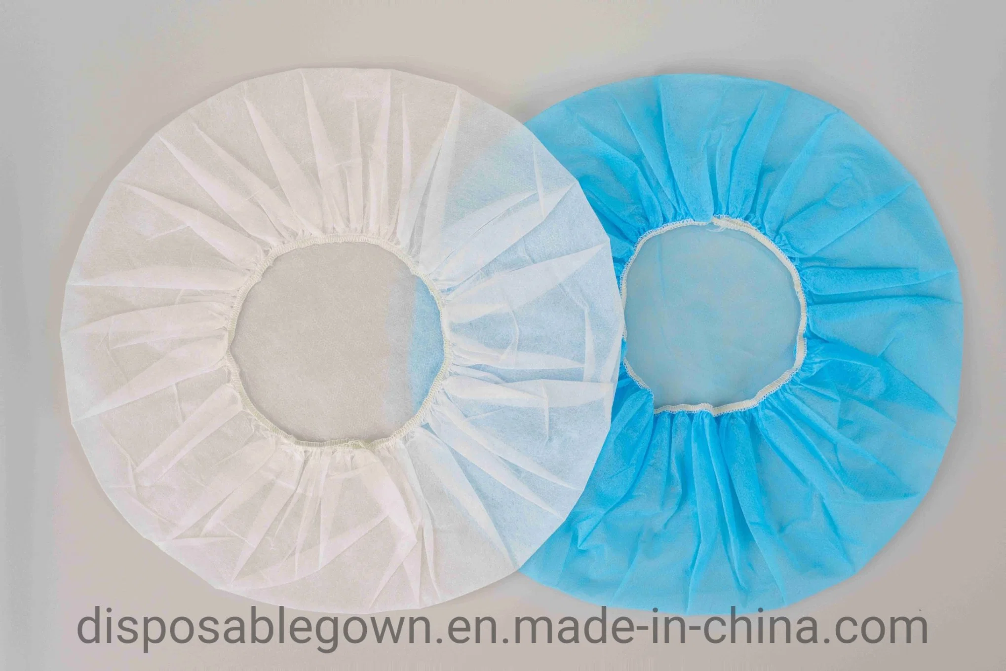 Disposable Use Work Bouffant Cap with Latex-Free Single Elastic Free Size PP Nonwoven Round Clip Cap