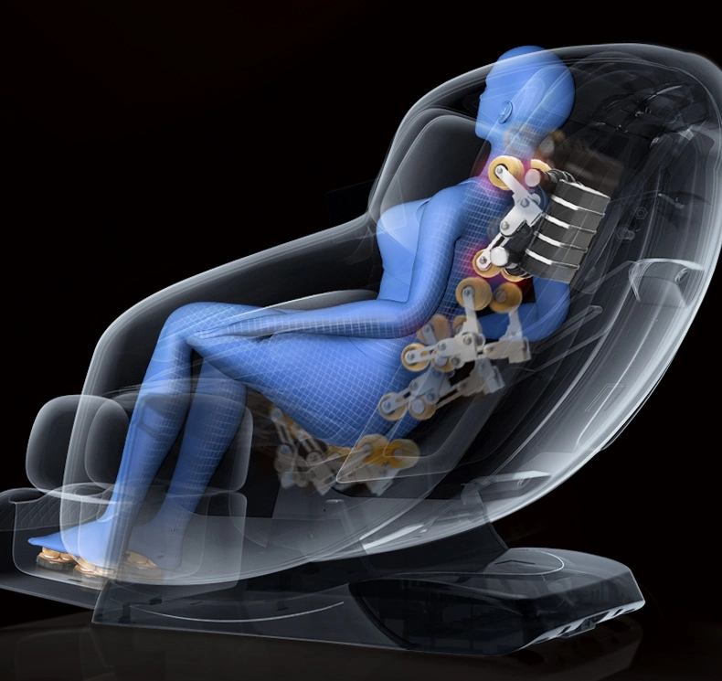 2022 3D de estirar la mano del Robot de cuerpo completo de lujo Ai Calor Eléctrico inteligente de reclinación Thai SL vía gravedad cero el Shiatsu Silla de masaje 4D