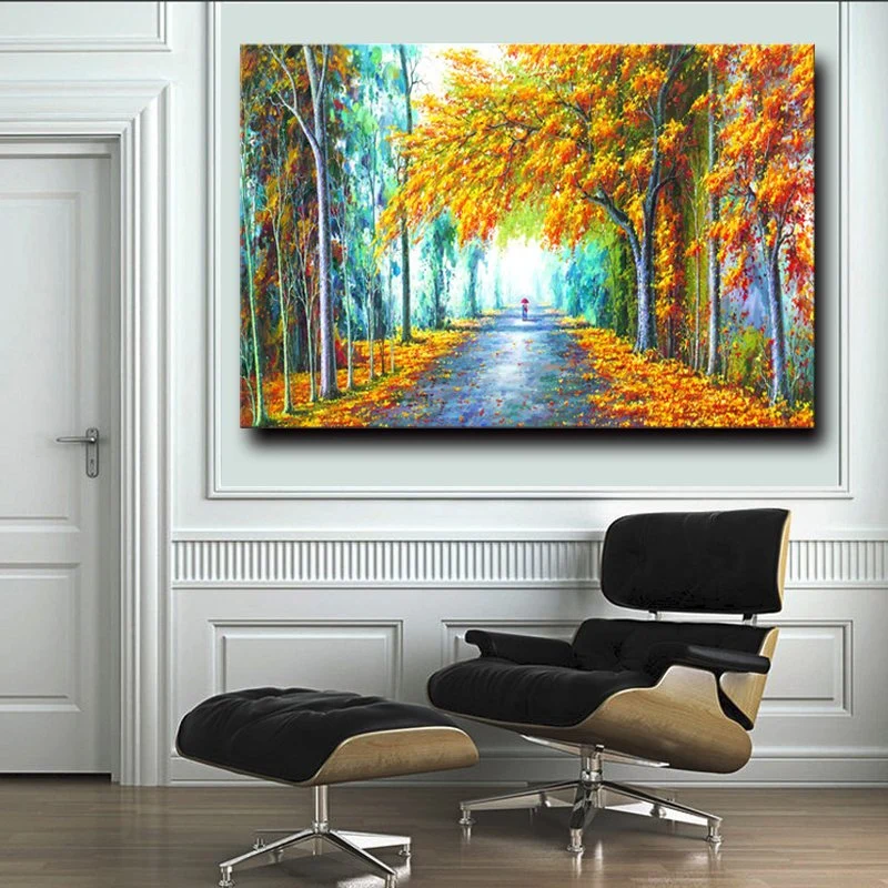 Factory Directly Wholesale/Supplier100% Handmade Autumn Scenery Landscape Oil Painting on Canvas