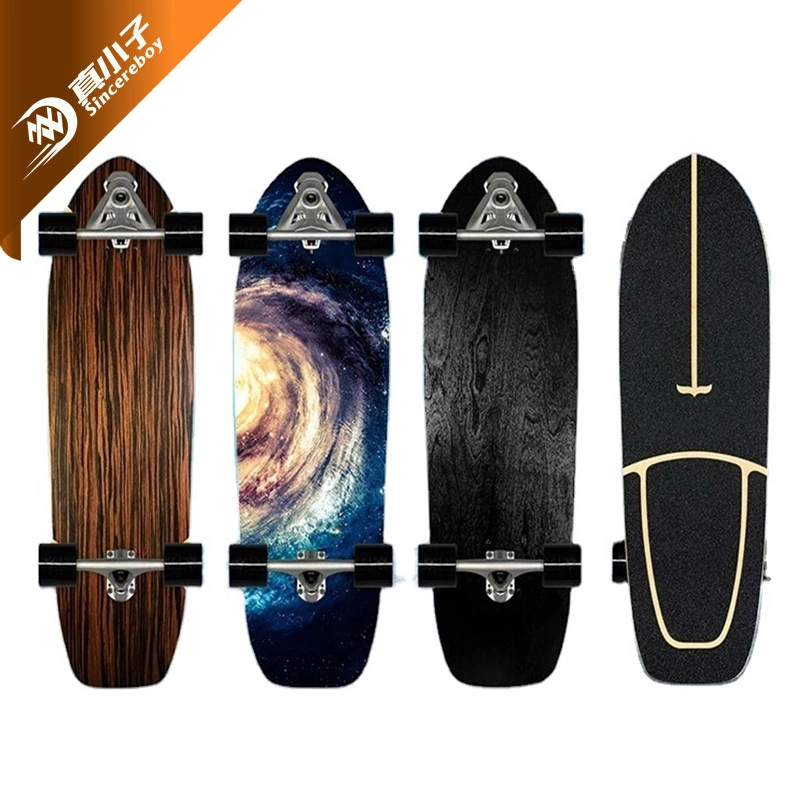 Tabla de surf en el exterior de las 4 ruedas Surfskate Carver Tierra 7 TELAS S7 Carretilla de madera de Maple Skate Surf