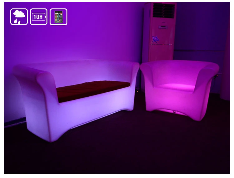 LED Sofa Glow Sofa Modern Leisure Sofa Double Sofa