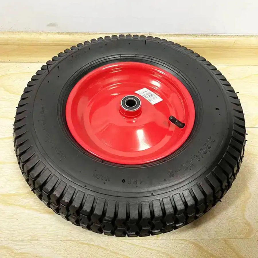 Original Factory Supply 400-8 Rubber Tire Solid Flat-Free 4.00-8 Heavy Duty Wheel for Wheelbarrow