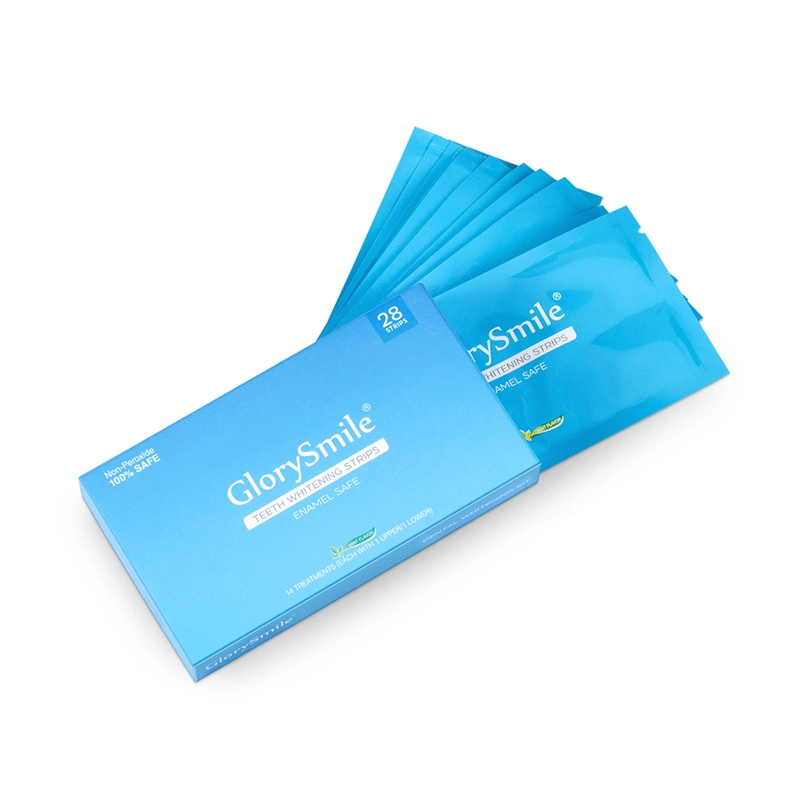 Cost-Effective Hotel Oral Care Blue Dental Teeth Whitening Strips