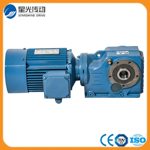 Energy Efficient Bevel Helica Geared Motor Reducer Hollow Shaft Ka Series