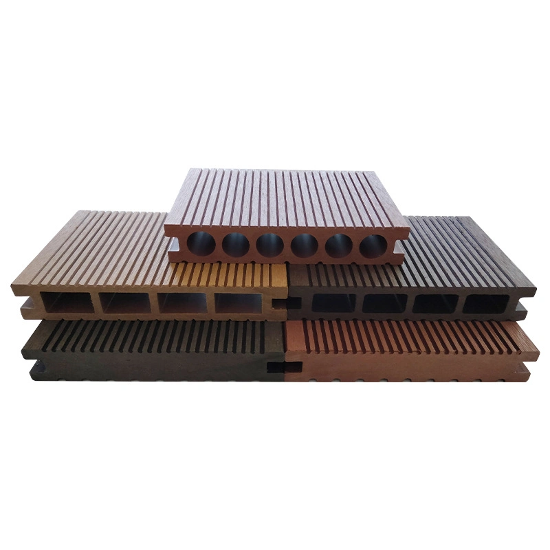 140X25mm Home Garden Wood Plastic Composite WPC Solid Decking Outdoor Board