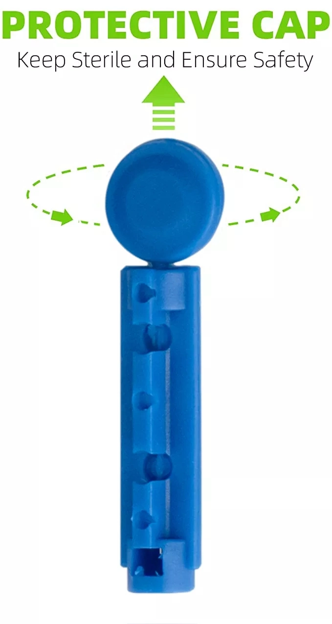 Consommables de laboratoire médical aiguilles stériles jetables en plastique pour lancette