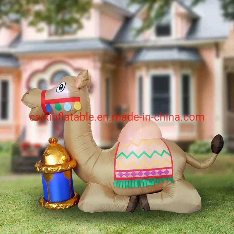 Eid Mubarak Custom Mosque Inflatable Sheep and Moon for Advertising