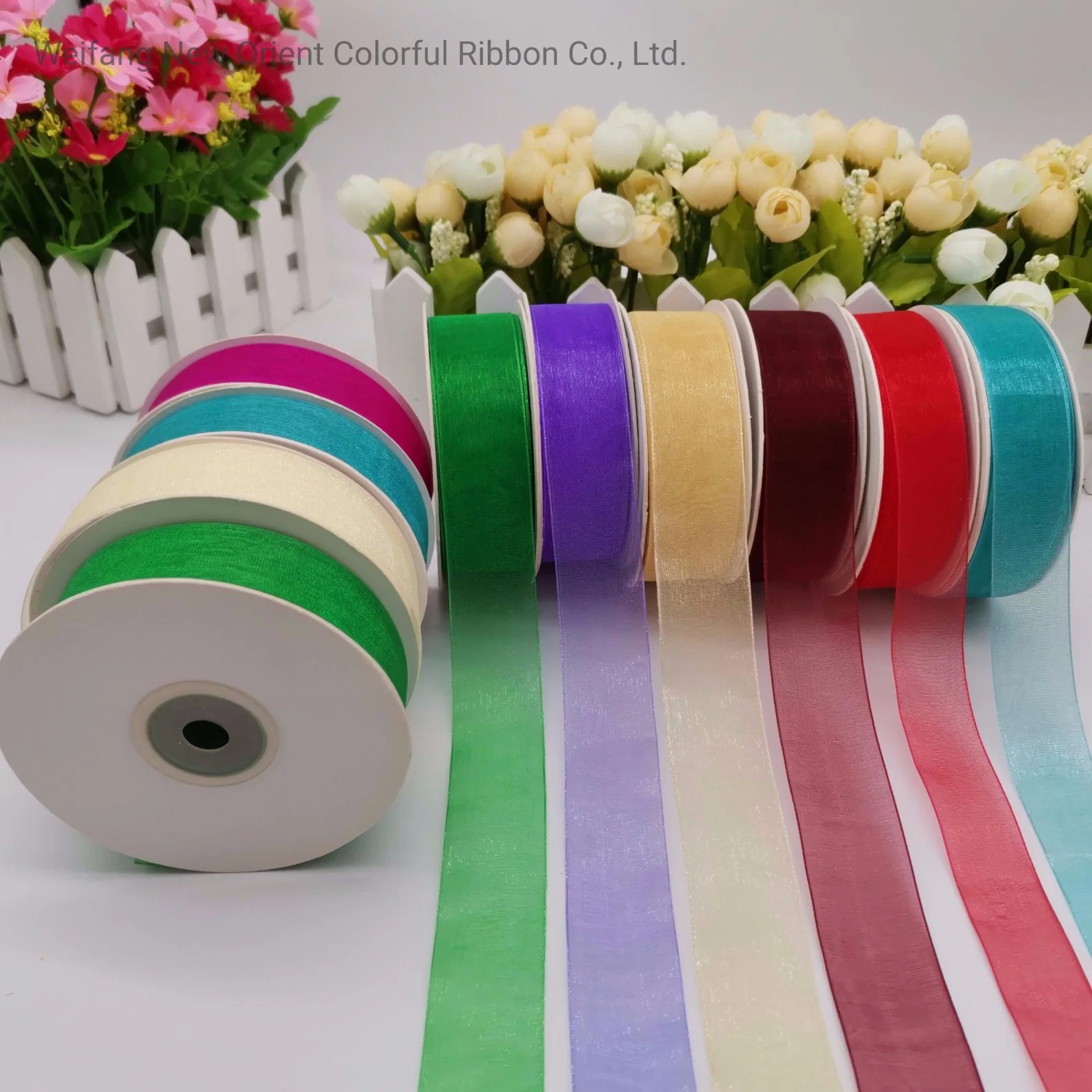 Colorful 1/8"~4" Nylon Sheer/Organza Ribbon for Gift Packing